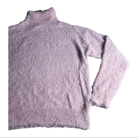 LULUS Positively The Best Eyelash Knit Turtleneck Sweater in Mauve - Picture 4 of 9